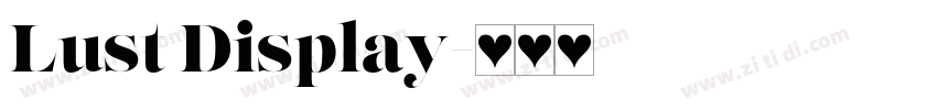 Lust Display字体转换